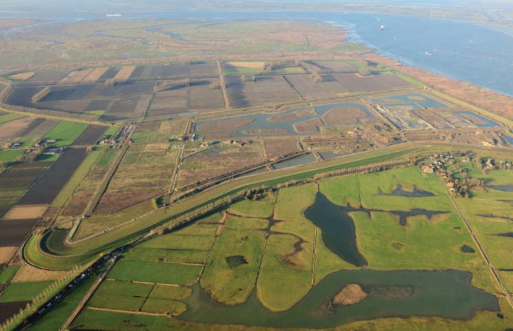 Luchtfoto van de natuurkern van het gebied