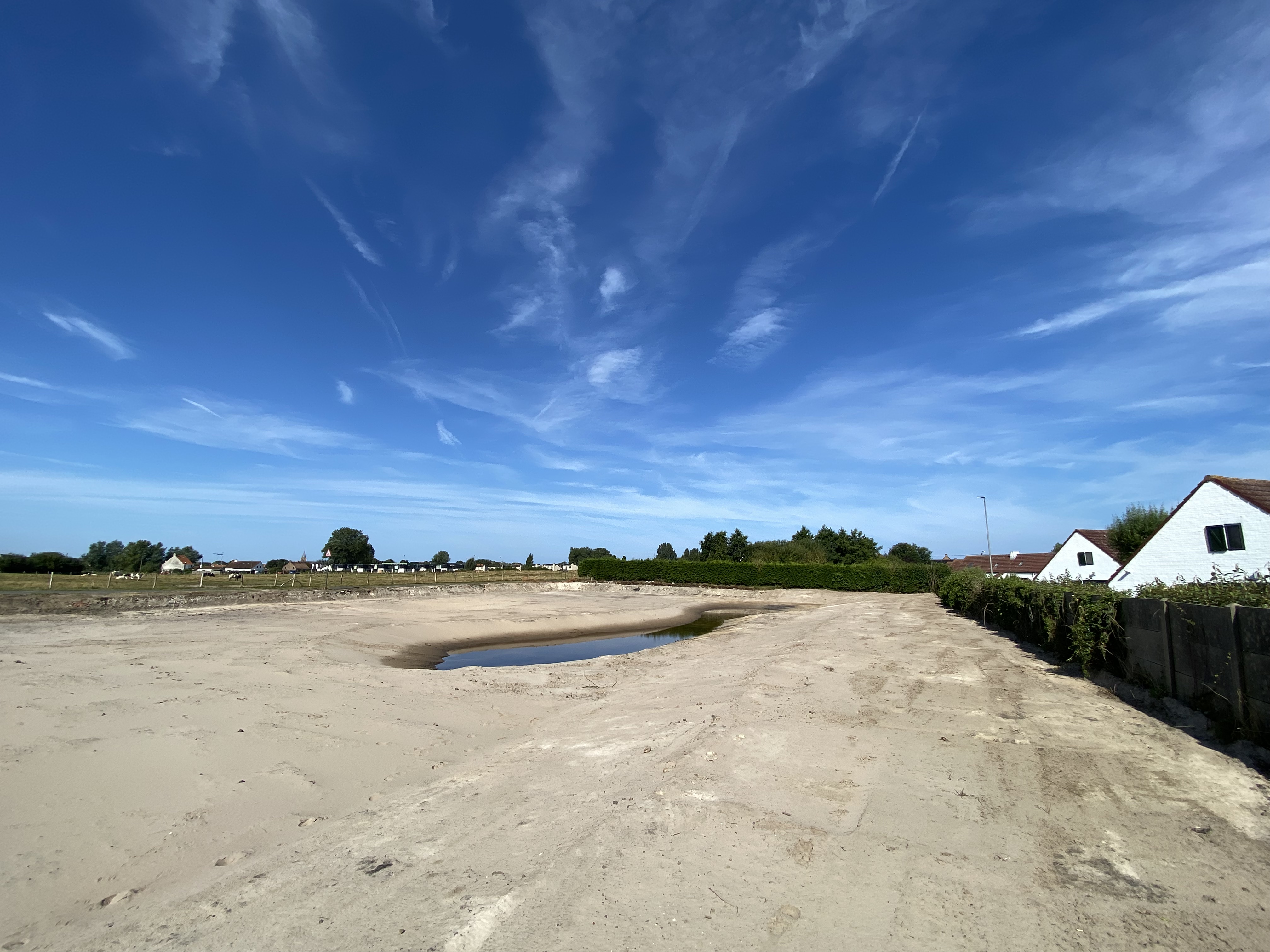 ontharding langs Steenstraat ifv duingrasland