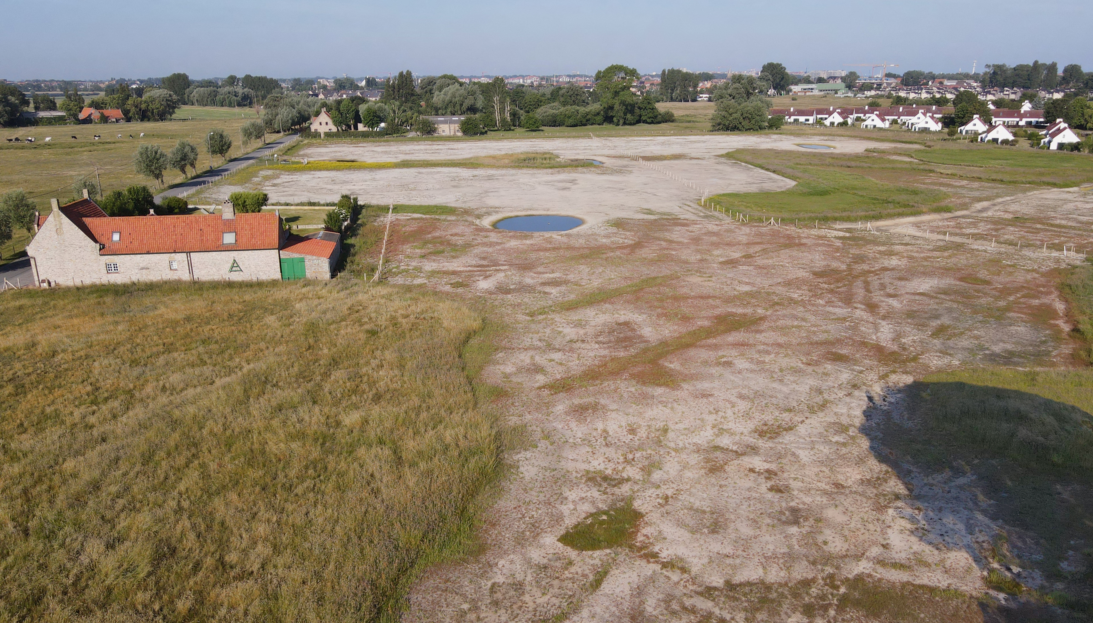 dronebeeld duinvallei na inrichtingswerken