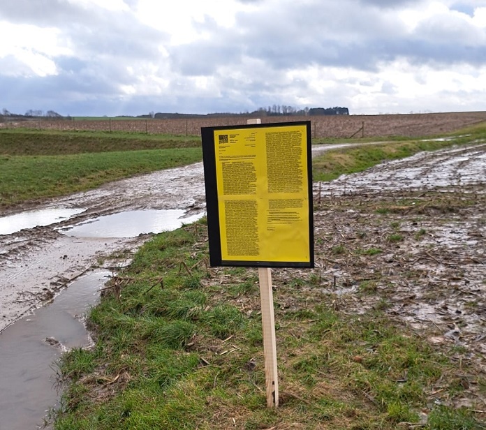 Gele affiche openbaar onderzoek