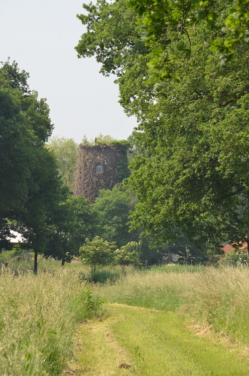 foto landschap met oud gebouw