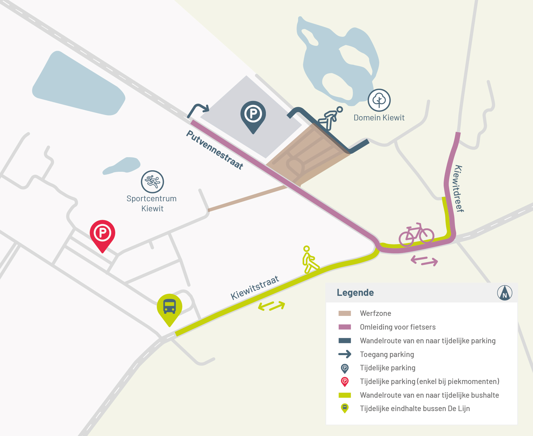 Schets werken Domein Kiewit